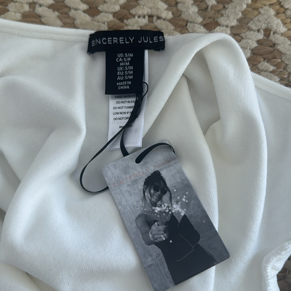 NWT Sincerely jules white top S/M - Picture 4 of 5